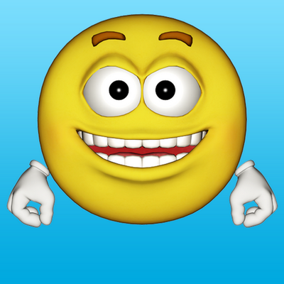 a smiling emoji. Y'know, it's not funny when I have to explain what the image is, man.